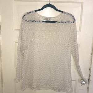 Vintage crochet knit sweater - Medium